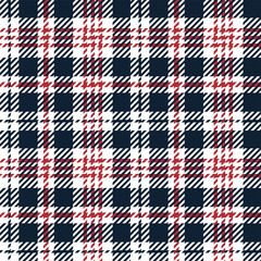 Dark Blue, red and white tartan plaid Scottish seamless pattern.Texture from plaid, cover tablecloths, clothes, shirts, dresses, paper, bedding, blankets and other textile products
