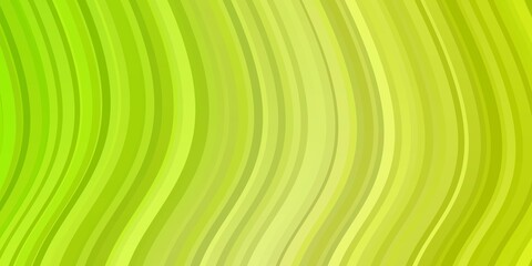 Light Green, Yellow vector background with wry lines. Colorful abstract illustration with gradient curves. Design for your business promotion.
