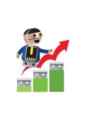 robot on growth graph