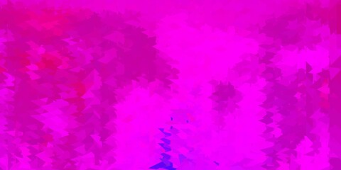 Fototapeta na wymiar Dark pink vector abstract triangle backdrop.