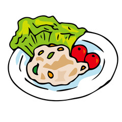 ポテトサラダのイラスト