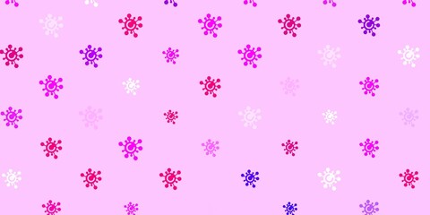 Light Blue, Red vector template with flu signs.