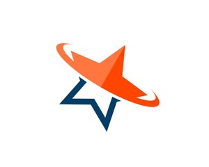 Star planet halftone logo