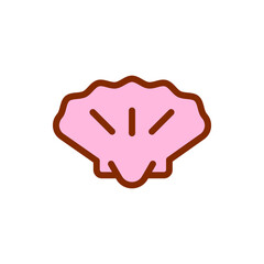 sea shell icon vector illustration filled outline style. summer icon set.