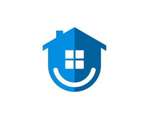 Clean house with smiling logo