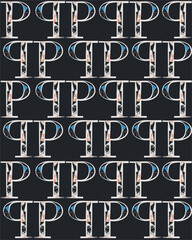 Modern fill-in with geometric abstract  attern in 