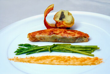 Italian Cuisine on white plate