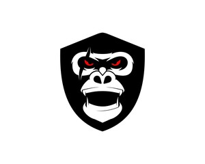 Shield with Gorilla face inside