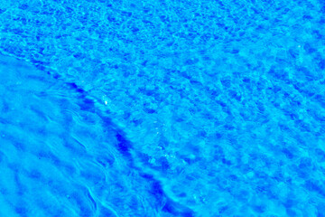 Blue clear water.
