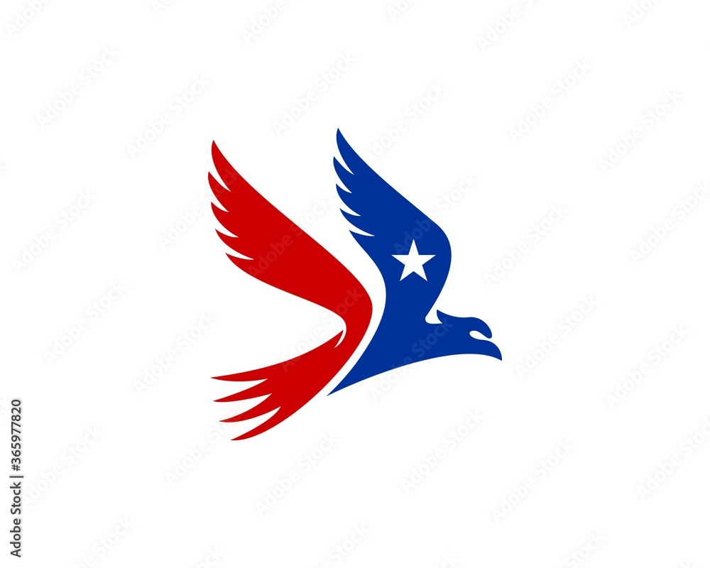 Sticker abstract flight american eagle