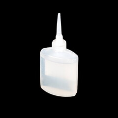 Oiler made of plastic belopgo isolated on a black background