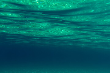 Summer time under the sea ocean water