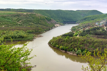 Geological landscape. Outcrop of Silurian and Devonian deposits
