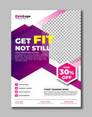 Gym Fitness Workout Training Boxing Exercise Flyer Brochure Template