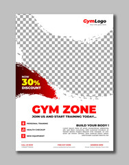 Gym Fitness Workout Training Boxing Exercise Flyer Brochure Template