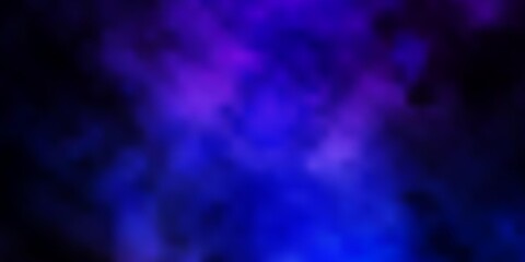 Dark Pink, Blue vector texture with cloudy sky. Abstract colorful clouds on gradient illustration. Colorful pattern for appdesign.