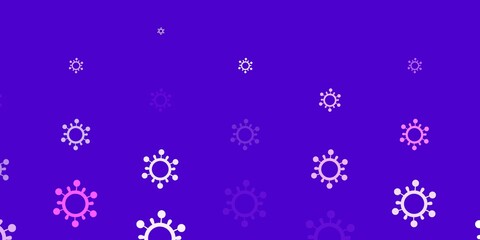 Light Purple, Pink vector texture with disease symbols.