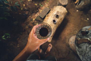 Coffee-Make at home,Coffee in a cup