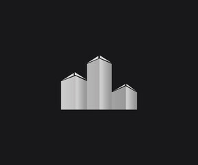 This is building logo for architechture company with black & white style.