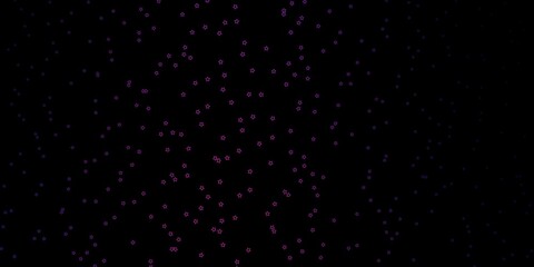 Dark Purple, Pink vector pattern with abstract stars. Shining colorful illustration with small and big stars. Best design for your ad, poster, banner.