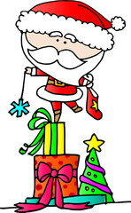 vector cartoon Santa Claus