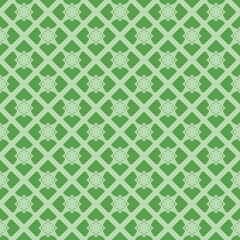Vector seamless pattern texture background with geometric shapes, colored in green, white colors.