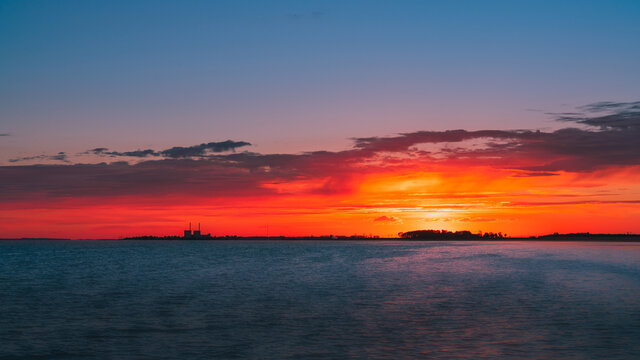 Sunset with silhouette panorama © Zoltan Darvas