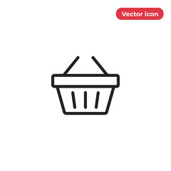 Shopping icon vector. Basket sign