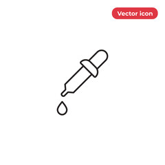 Dropper icon vector. Pipette sign
