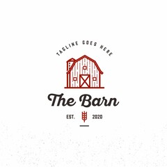 Fototapeta premium Retro Vintage Shed Barn Farm Logo Design Vector
