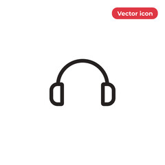 Headphones icon vector. Headset sign