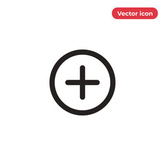 Plus icon vector. Add sign