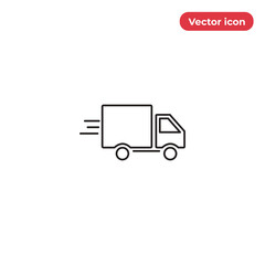Delivery truck icon vector. Van sign