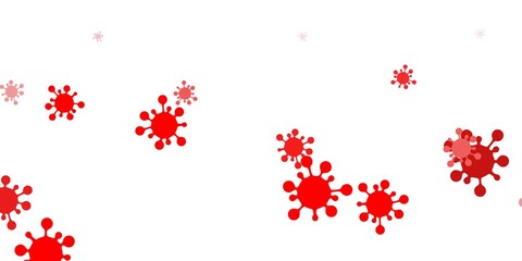 Light red vector template with flu signs.