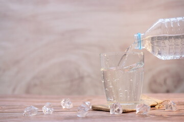 glass of water on the table