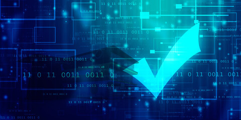 2d illustration Checkbox Tick