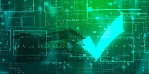 2d illustration Checkbox Tick