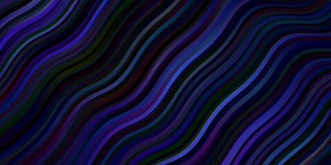 Dark Purple vector texture with circular arc. Colorful abstract illustration with gradient curves. Pattern for booklets, leaflets.