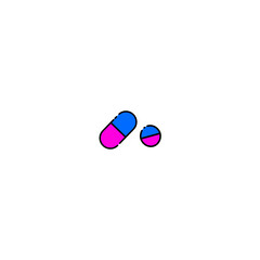 Drug icon. Vector illustration of drugs