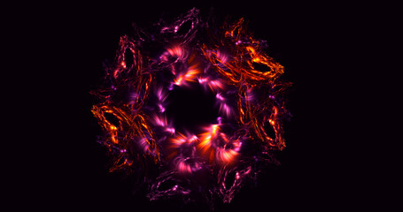 3D rendering abstract round light background