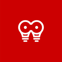 Abstract Lamp logo icon vector template for corporate logo and business card design.
