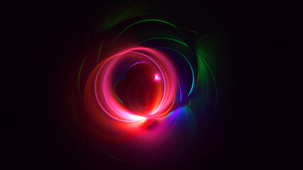 3D rendering abstract round light background