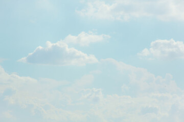 The beautiful light blue sky with white cloud