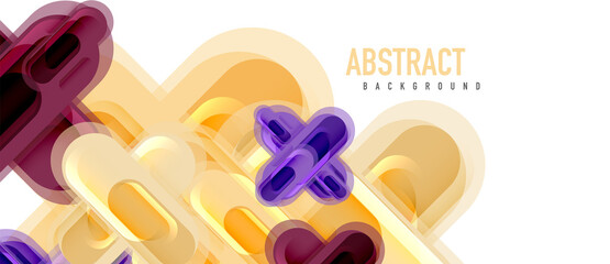 Modern vector glass cross shape abstract technology background for cover, placard, poster, banner or flyer