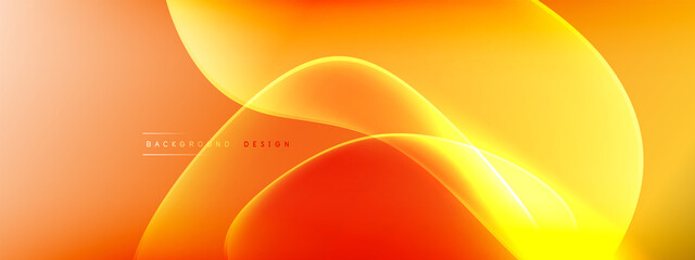 Vector abstract background - liquid bubble shapes on fluid gradient with shadows and light effects. Shiny design template for text