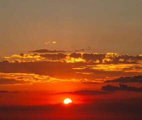sunset over the sea as background