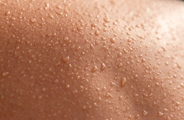 water droplets on the skin as background