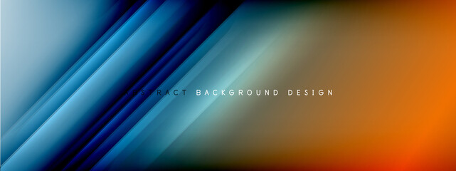 Motion concept neon shiny lines on liquid color gradients abstract backgrounds. Dynamic shadows and lights templates for text