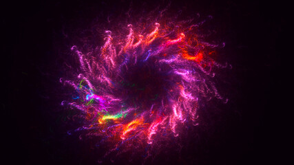 3D rendering abstract round light background