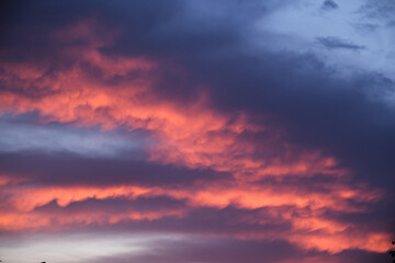 Colorful clouds at sunset